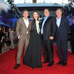 L-R: Daniel Craig, Olivia Wilde, Jon Favreau and Harrison Ford