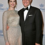 Anne Hathaway with Creative Director Montblanc International, Carlo Giordanetti