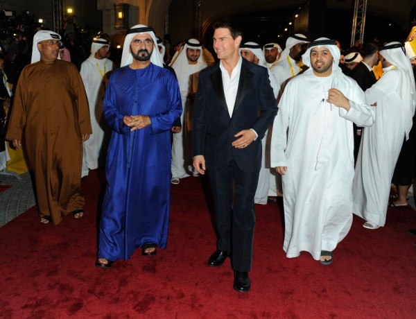 His Highness Sheikh Mohammed Bin Rashid Al Maktoum and Tom Cruise