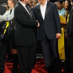 Brad Bird greeting Tom Cruise