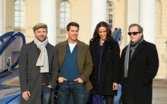 Simon Pegg, Tom Cruise, Paula Patton and Brad Bird