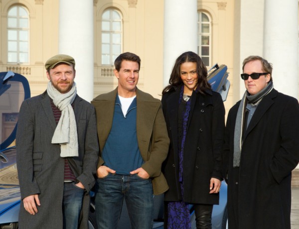 Simon Pegg, Tom Cruise, Paula Patton and Brad Bird