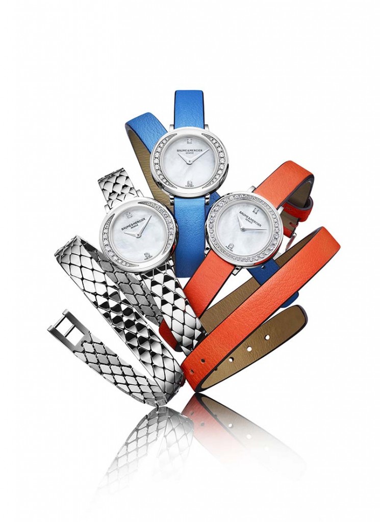 Baume et Mercier Petite Promesse trio packshot 10288 10289 10290 double tour